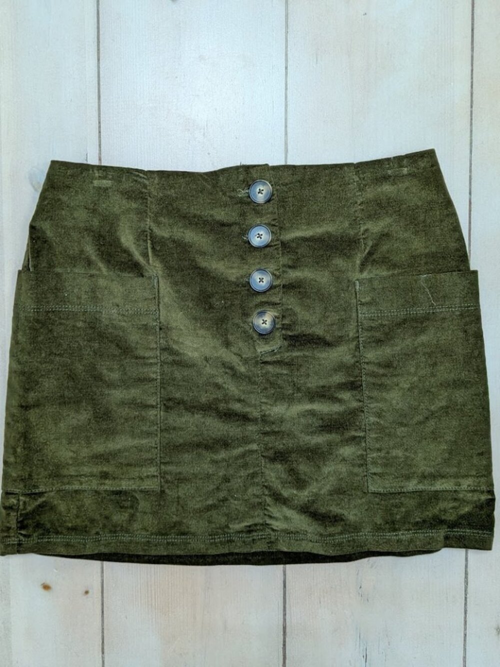 BDG Urban Outfitters Olive Green Velvet Cargo Mini Skirt XS